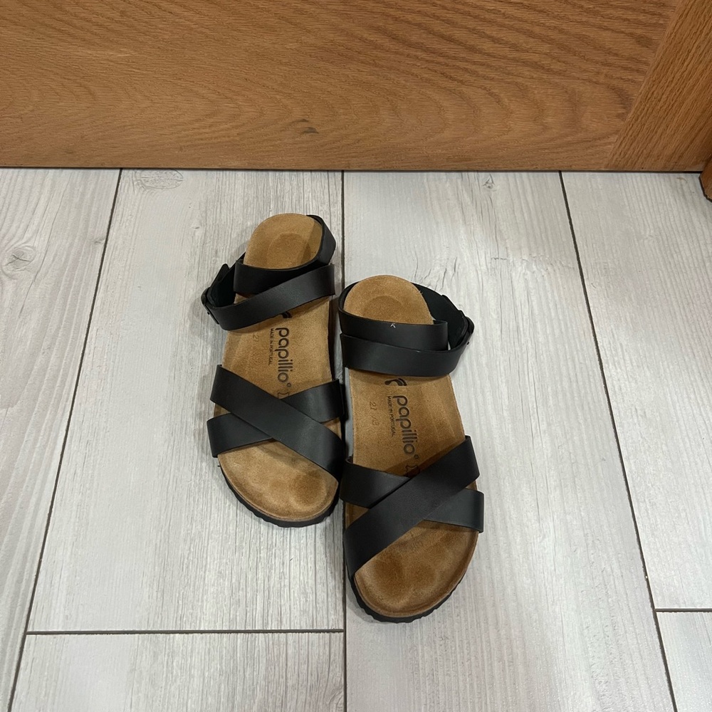 Papillio (Birkenstock) Black Strappy Sandals
